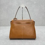 Balenciaga Rodeo Medium Handbag in Oiled Wax Brown Calfskin Leather - Image 3