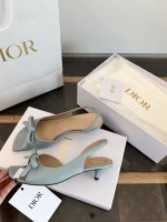 Dior Bow Knot Kitten Heel Sandals - Image 3