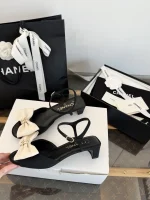 Chanel 2026 New Bow Round Toe Low Heel Sandals - Image 3