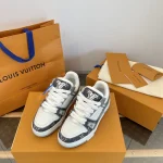 2024 Gray Denim Unisex Trainer Sneakers - Image 3