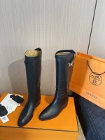 HERMES 2025 Soft Calfskin Leather Jum Ping Boots - Image 3