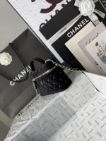 UbestLuxury Chanel Chanel 25K Black Velvet Diamond Box Handbag 19cm product photo detail 2 SKU CH30937