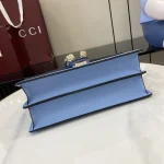 UbestLuxury Gucci 浅蓝色皮革双虎头锁扣翻盖包 28cm product photo detail 3 SKU GU25634