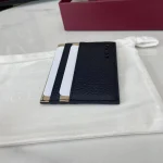 UbestLuxury Gucci Gucci Card Case Deep Blue/Oatmeal Calfskin Leather 2025 Pre-Spring product photo detail 3 SKU GU25714
