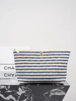 UbestLuxury Chanel Chanel 26 Spring/Summer Zip Pouch Striped Large 32cm product photo detail 3 SKU CH30637