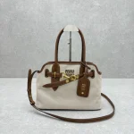 Miu Miu Aventure Handbag Mini Canvas Brown - Image 4
