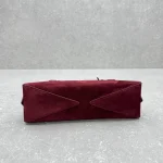Alaia Le Teckel Suede Wine Red Sausage Bag - Image 4