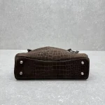 Balenciaga Rodeo Handbag Medium Brown Croc Embossed - Image 4