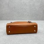 Balenciaga Rodeo Medium Handbag in Oiled Wax Brown Calfskin Leather - Image 4