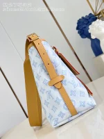Louis Vuitton Carryall PM Monogram Origine Bleu Courrier Canvas Handbag 29cm - Image 4