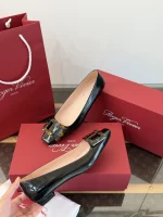 Roger Vivier Belle Vivier Tortoiseshell Buckle 2.5cm Patent Leather Ballet Flats - Image 4