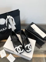 Chanel Mary Jane Shoes with Socks - Image 4