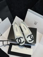 Chanel 2025 Vintage Ballet Flats with Double CC Logo - Image 4