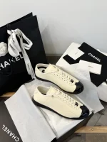 CHANEL 2026 Patent Leather Black and White Panda Trainer/Sneaker - Image 4