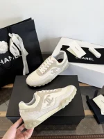 Chanel 2026 Suede Casual Thick Sole Sneakers - Image 4
