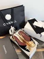 Chanel 2026S Square Toe Two-Tone Sandals - Image 4