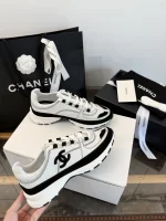 Chanel 2026 Black White Panda Comic Chunky Sneakers - Image 4