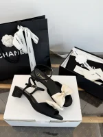 Chanel 2026 New Bow Round Toe Low Heel Sandals - Image 4