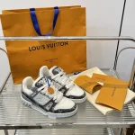 2024 Gray Denim Unisex Trainer Sneakers - Image 4