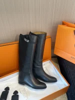 HERMES 2025 Soft Calfskin Leather Jum Ping Boots - Image 4