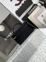 UbestLuxury Chanel Chanel 25K Black Velvet Diamond Box Handbag 19cm product photo detail 3 SKU CH30937