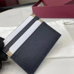 UbestLuxury Gucci Gucci Card Case Deep Blue/Oatmeal Calfskin Leather 2025 Pre-Spring product photo detail 4 SKU GU25714
