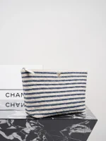 UbestLuxury Chanel Chanel 26 Spring/Summer Zip Pouch Striped Large 32cm product photo detail 4 SKU CH30637