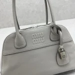 Miu Miu Vivant Shoulder Bag Small Gray - Image 5