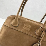 Miu Miu Vivant Shoulder Bag Medium Matte Brown - Image 5