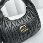 MiuMiu Wander Hobo Small Lambskin Leather Bag - Image 5
