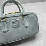 MIUMI^ 25FW Suede Bowling Bag Small - Image 5