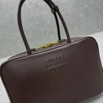 MIUMIU Third Generation Briefcase Long Handle Chocolate - Image 5