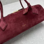Alaia Le Teckel Suede Wine Red Sausage Bag - Image 5