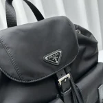 Prada Re-Nylon Backpack with Saffiano Leather Details - Image 5