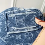 Louis Vuitton Keepall Bandoulière 45 Monogram Denim Travel Bag - Image 5