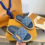 Denim Velcro Thick Sole Sandals - Image 5