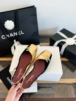 Chanel 2026S Square Toe Two-Tone Sandals - Image 5