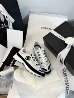 Chanel 2026 Black White Panda Comic Chunky Sneakers - Image 5