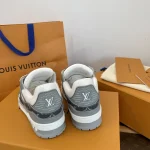 2024 Gray Denim Unisex Trainer Sneakers - Image 5
