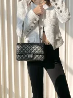 UbestLuxury Chanel 2.55 Black Silver 24cm Handbag product photo detail 4 SKU CH30680