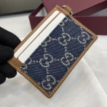 UbestLuxury Gucci GG Emblem Blue Denim Card Case product photo detail 5 SKU GU25466