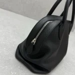 The Row Agnes Bowling Bag in Black or Dark Brown - Image 6