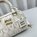 Miu Miu Bowling Bag - Small Lambskin White - Image 6