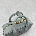 MIUMI^ 25FW Suede Bowling Bag Small - Image 6