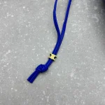 CELINE CRYSTAL Drawstring Cloud Bag in Blue Lambskin Leather - Image 6