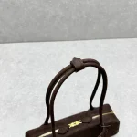 Alaia Le Teckel Suede Brown Sausage Bag Large - Image 6