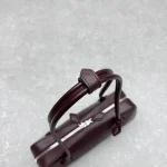 Le Teckel Dachsund Bag Large Burgundy Goat Grain - Image 6