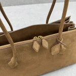 Alaia Teckel Tote Bag - Frosted/Brown - Image 6