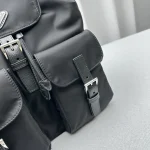 Prada Re-Nylon Backpack with Saffiano Leather Details - Image 6