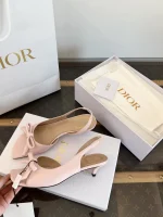 Dior Bow Knot Kitten Heel Sandals - Image 6